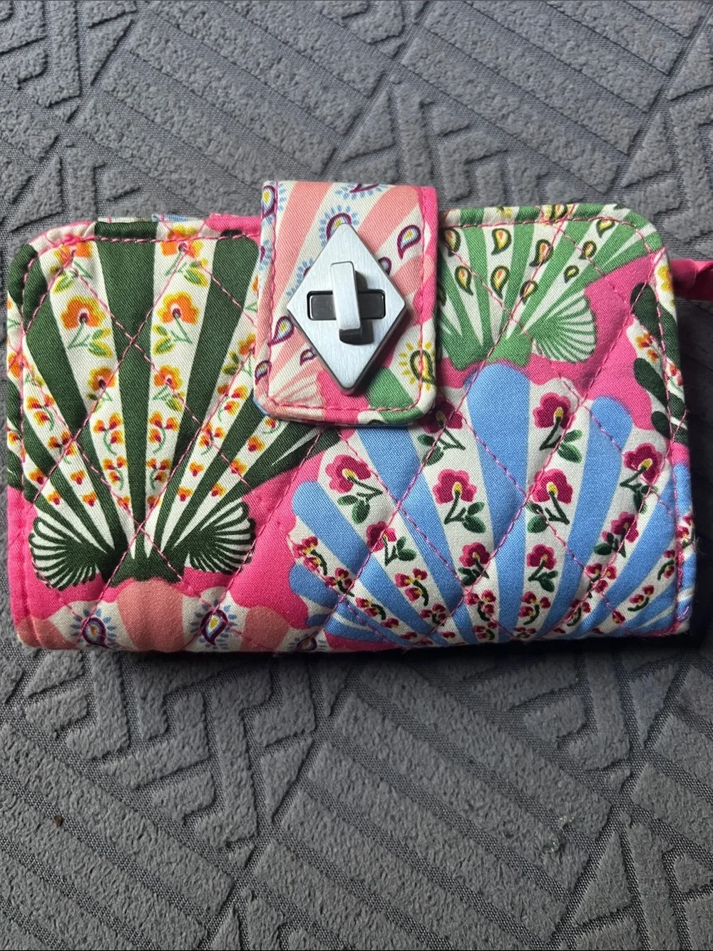 Vera Bradley quilted wristlet